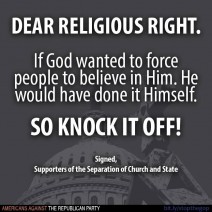 Dear Religious Right