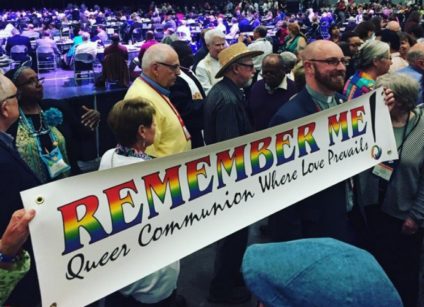 A separate area for LGBT communion was set up at the Session