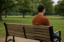 Man on Park Bench.