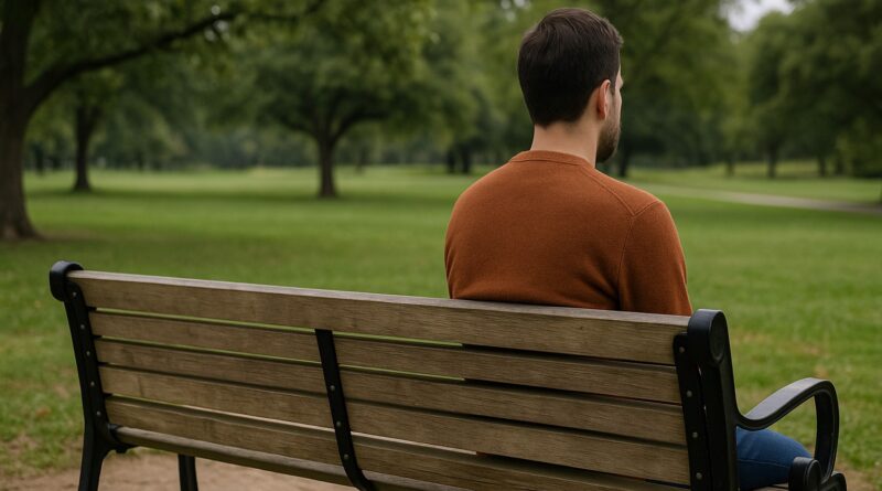 Man on Park Bench.
