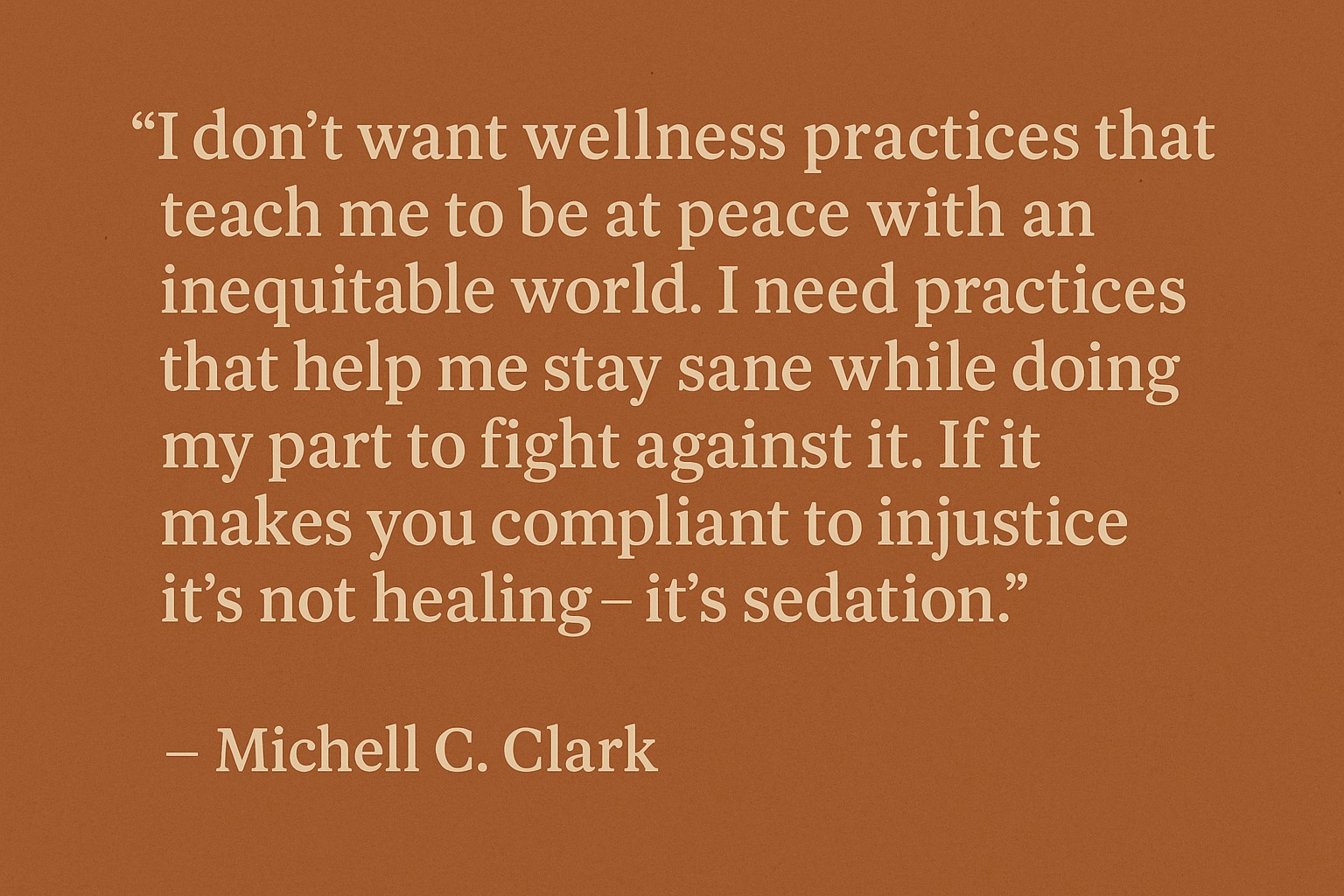 Healing or Hiding