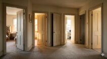 Photo of hallway with open doors