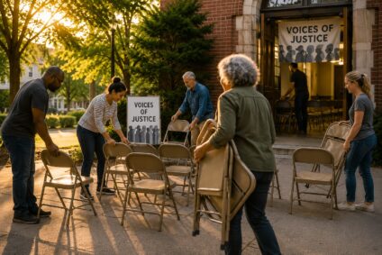 Image of people showing up for a program
