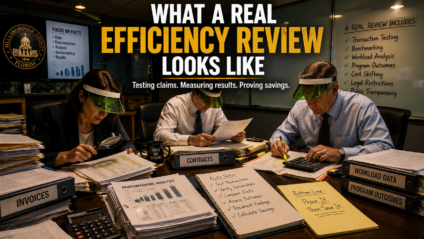 Auditors reviewing files