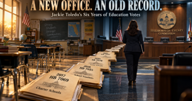 Jackie Toledo’s Romance With “School Choice” – Right Temperament for County Commission?